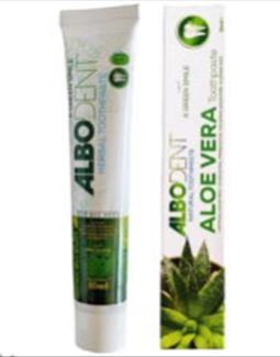 خمیردندان آلبودنت مدل Aloevera حجم 50 میلی لیتر